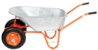 Καρότσι P με γαλβανισμένη κάδα, με δύο πνευματικές ρόδες και μεταλλική ζάντα