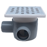 Σιφόν Δαπέδου Τετράγωνο με Ανυψωτήρα SL1 1 Είσοδος 90° Αριστερά SP-H75-150-1