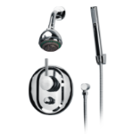 Μπαταρία Ντους 2 Κεφαλές Σταθερή/Κινητή Εντοιχισμένη Εγκατάσταση 5001